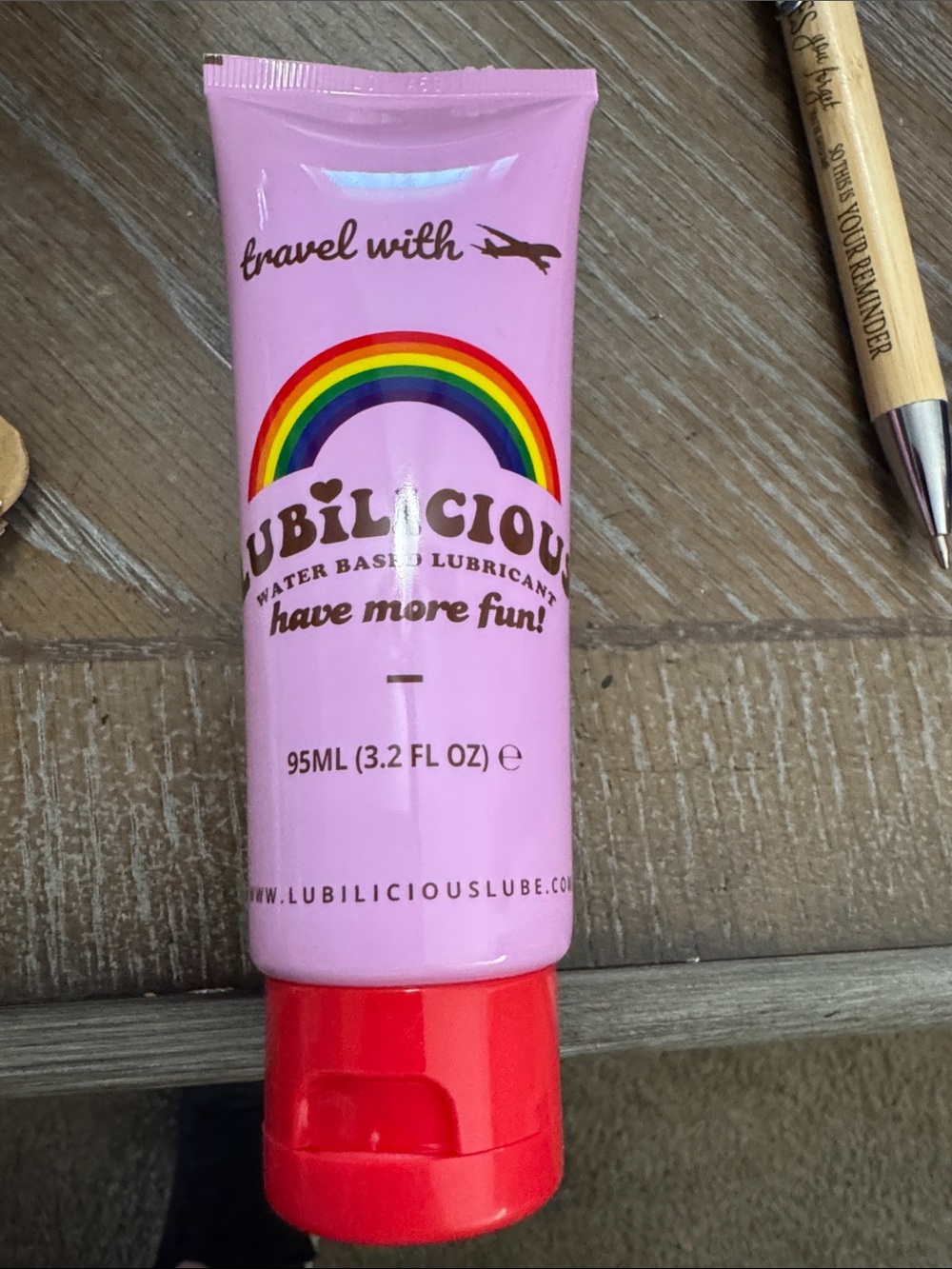 Lubilicious Water Based Lubricant - Pink with Rainbow